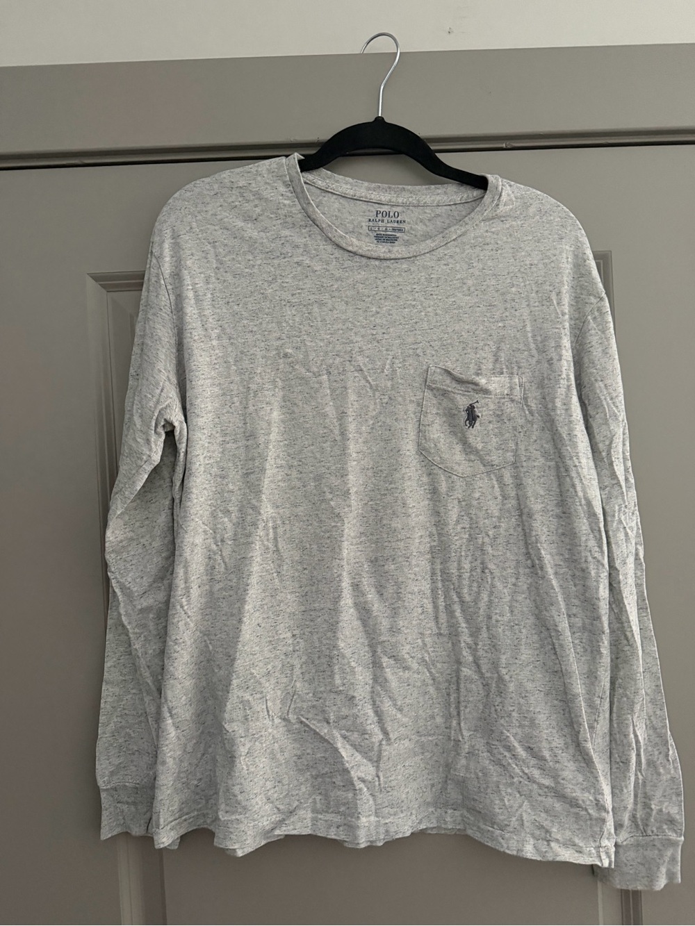 Polo by Ralph Lauren Heather Gray Long-Sleeve Pocket Tee